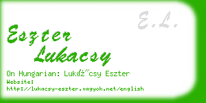 eszter lukacsy business card